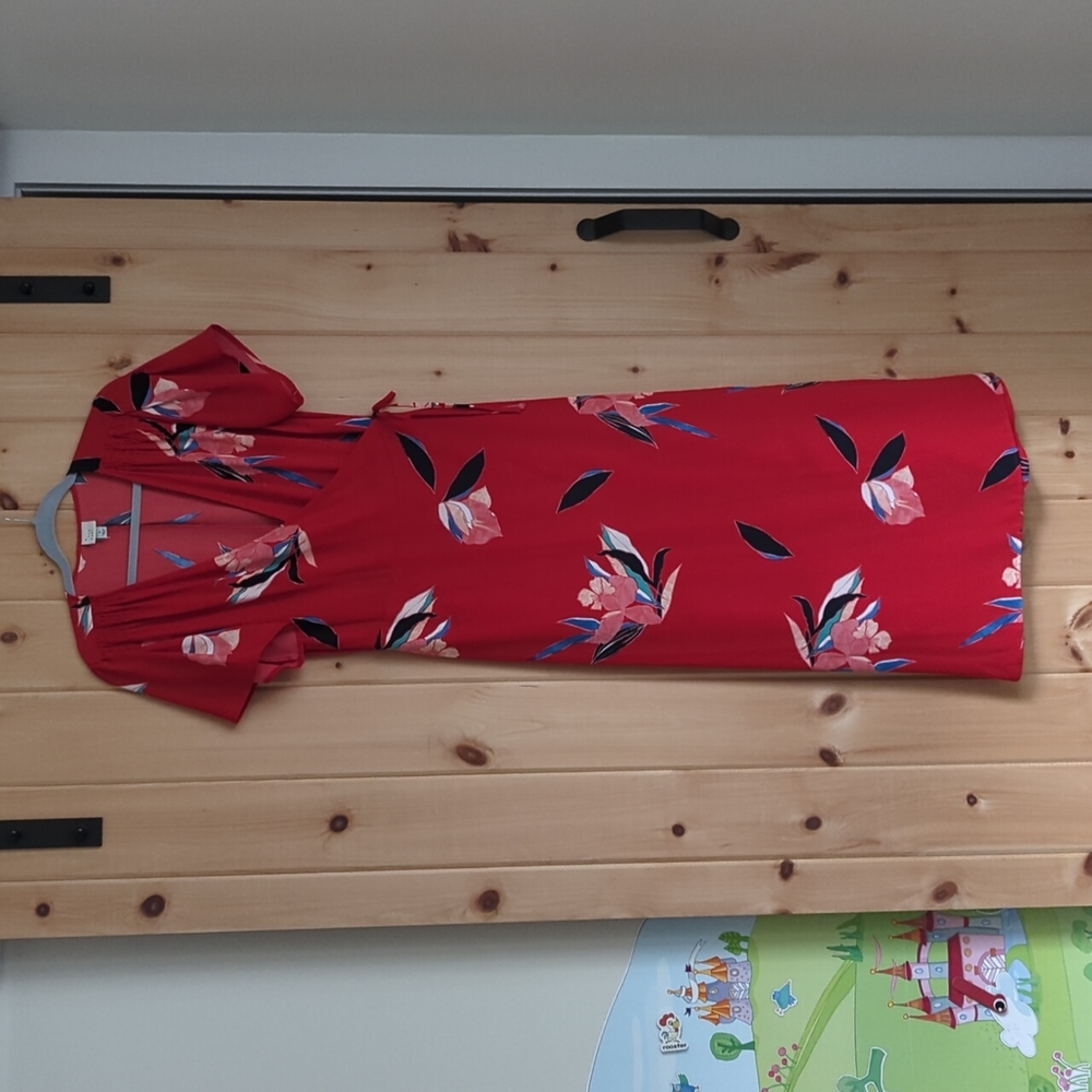 A New Day red, size med, wrap dress